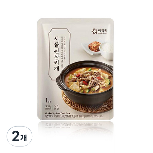 아워홈 차돌 된장찌개, 300g, 2개