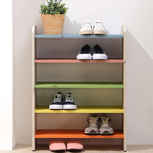 로미엔 칸칸신발장 기본형, 혼합 색상, 5단