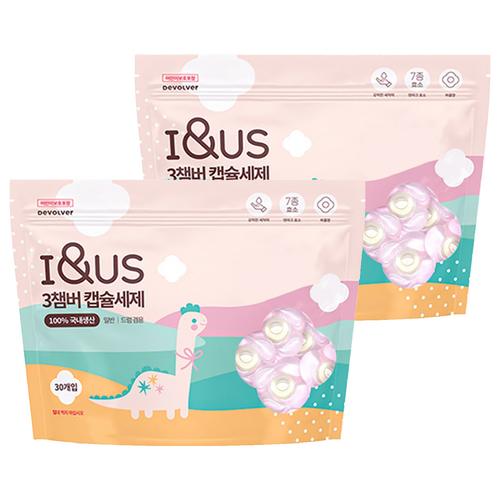 아이앤어스 3챔버 캡슐세제, 2개, 30개입
