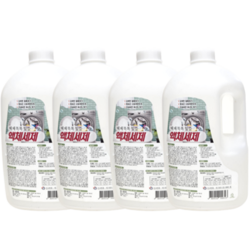 알뜰 액체세탁세제 2.5L 4개 드럼 일반 겸용 빨래세제, 2.5L, 4개