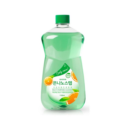 은나노스텝세정제3 [알뜰리필세트] 은나노스텝 시즌3 다용도, 1개, 1.1L