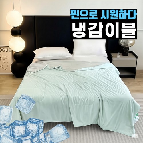 리오핏 아이스 양면 냉감이불 차렵 알러지 먼지없는 이불 5월 생산 신상품, 아이스 민트