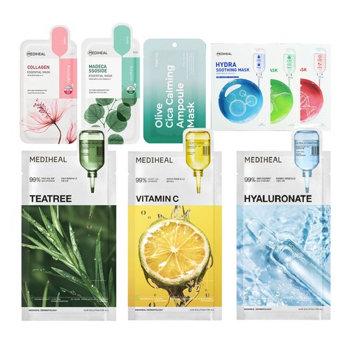 메디힐 마스크팩 베스트 10매 세트 수분 콜라겐 티트리, 20매, 1개, 1세트