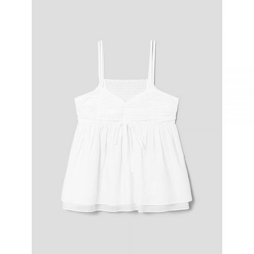 에잇세컨즈 여성 셔링 탑 블라우스 화이트 165765AQ11