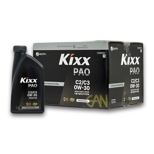 KIXX PAO C2 C3 0W30 1L 합성엔진오일, 1개