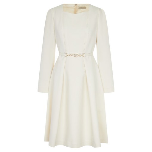 라인어디션 벨티드 훌 A라인 원피스