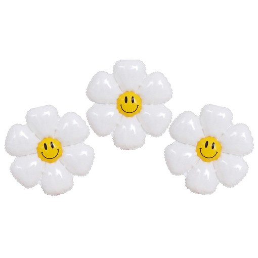 데이지풍선 꽃풍선 특대형110cm, 대형72cm, 중형45cm 풍선 장식 파티용품세트 에브리띵스마일1095, 3개, 데이지 중형