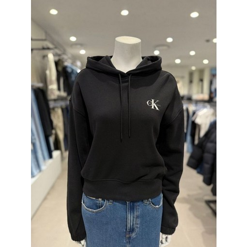 캘빈클라인 진 여성 프렌치 테리 모노그램 크롭 후드 티셔츠47AB201UB1 MIY017 GGF518