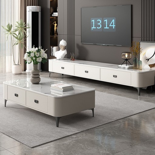 BYOU 모던 심플 세라믹 거실테이블 + 원목 수납 소파테이블 인테리어 테이블 1000  1200  1300