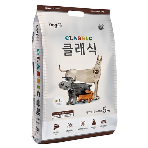 도그랑 전연령 강아지 클래식 건식사료 닭 5kg 사랑하는 반려견을 위한 완벽한 선택