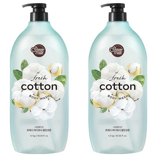 Shower Mate 微風如沐果香沐浴乳 棉花籽香, 1.2kg, 2瓶