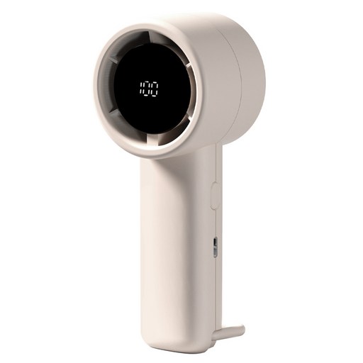 하이온 LED 디스플레이 고속 휴대용 선풍기, H50, 아이보리