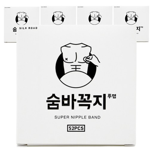 숨바꼭지 남성용 니플밴드 투명색 52매