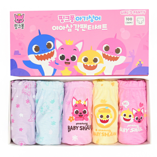 pinkfong 碰碰狐 女童三角內褲5件組