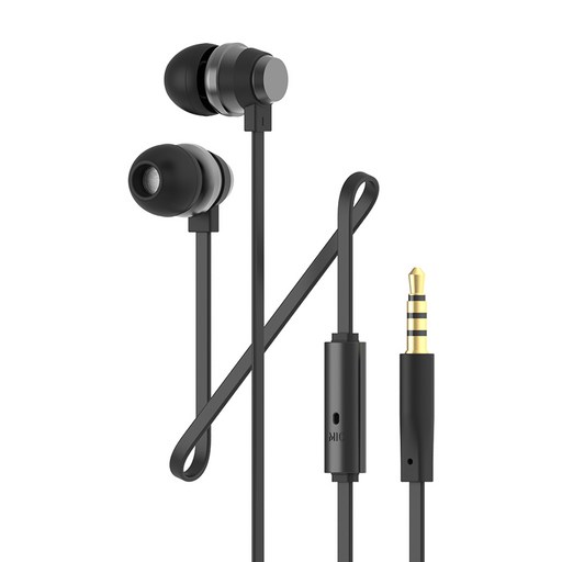 BHC-70M 아이리버 3.5mm AUX 유선 이어폰 갤럭시 노트북 컴퓨터 알루미늄 커널형 블랙