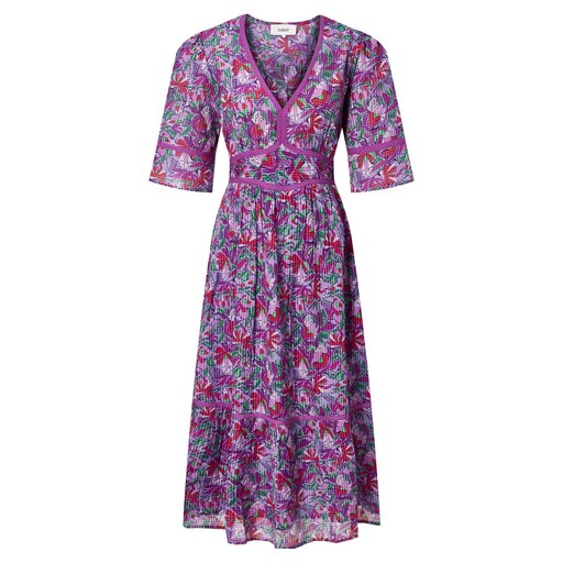 바앤쉬 여성용 패턴 면혼방 5부소매원피스 V200S