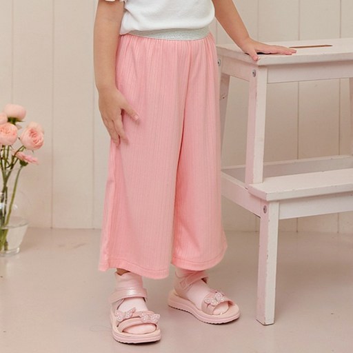 유니프랜드 아동용 쿨 주름지 플리츠 8부 팬츠