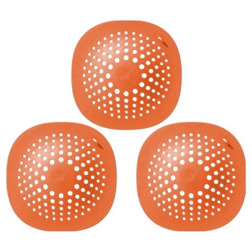 블럭마트 실리콘 흡착 욕실 배수구 거름망 3p