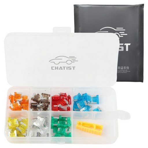 차티스트 자동차 퓨즈 차량용 아연 휴즈 CS034 LP-MINI 타입 7종 x 10p 세트