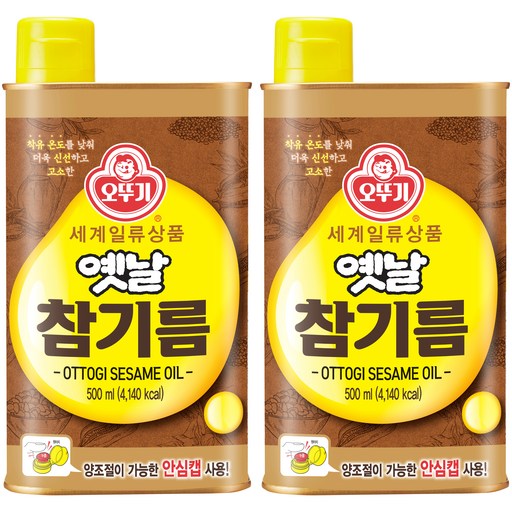 오뚜기 옛날 참기름 500ml 2개로 집밥의 풍미를 더해보세요