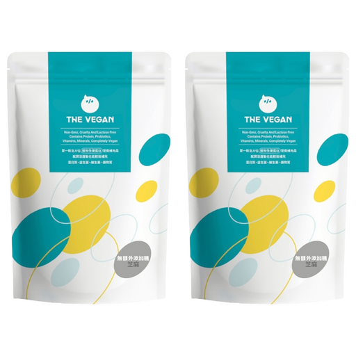 THE VEGAN 樂維根 植物優蛋白 無加糖芝麻-1KG, 1kg, 2包