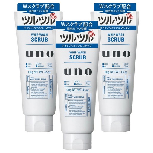 uno 新淨洗面乳, 130g, 3個