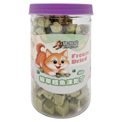 Cat Glory 驕傲貓 貓草鱈魚凍乾丁, 鱈魚, 80g, 1罐