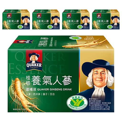 QUAKER 桂格 養氣人蔘滋補液 6瓶, 360ml, 5盒