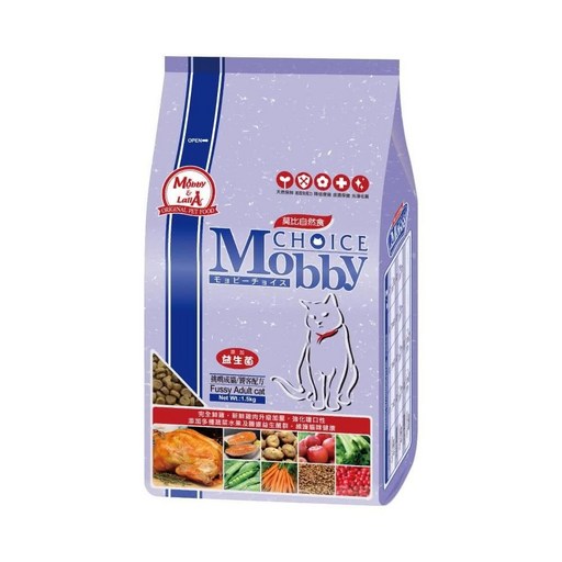 Mobby 莫比 貓用 挑嘴貓配方 乾飼料, 雞肉 + 米, 1.5kg, 1袋