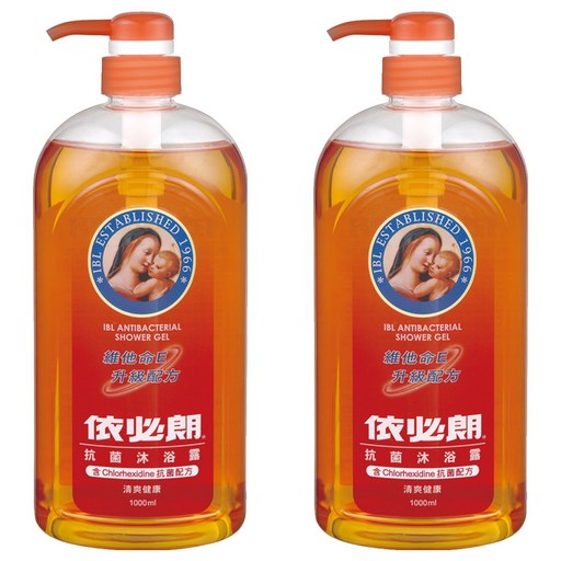 依必朗 抗菌沐浴露 清爽健康, 1L, 2瓶