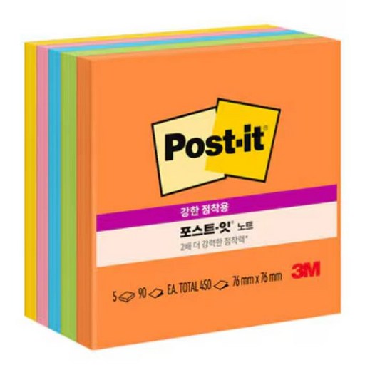 포스트잇 도시 컬렉션 컬러팩 메모지 654-5SS