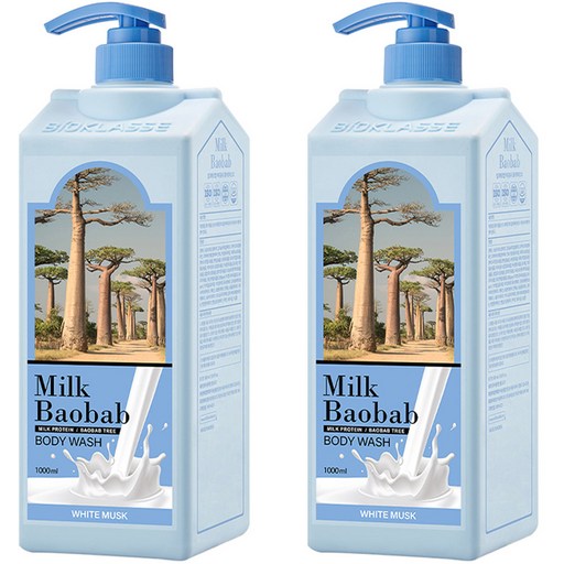 밀크바오밥 바디워시 화이트머스크향 1000ml 2개