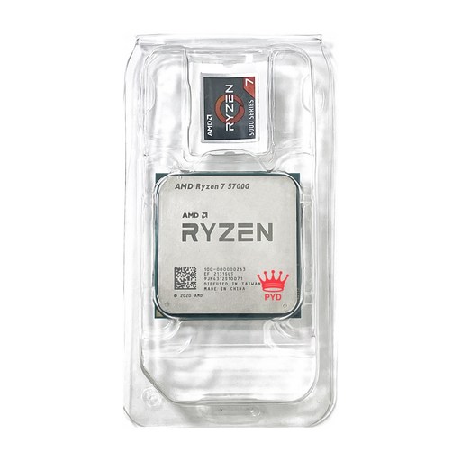 AMD Ryzen 7 5700G R7 3 8GHz 8 코어 16 스레드 65W CPU 프로세서 L3 16M 100 000000263 소켓 AM4 팬없는 신상 기능, 단일상품