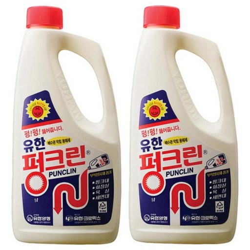 유한양행 펑크린 배수구 세정제 1L 2개
