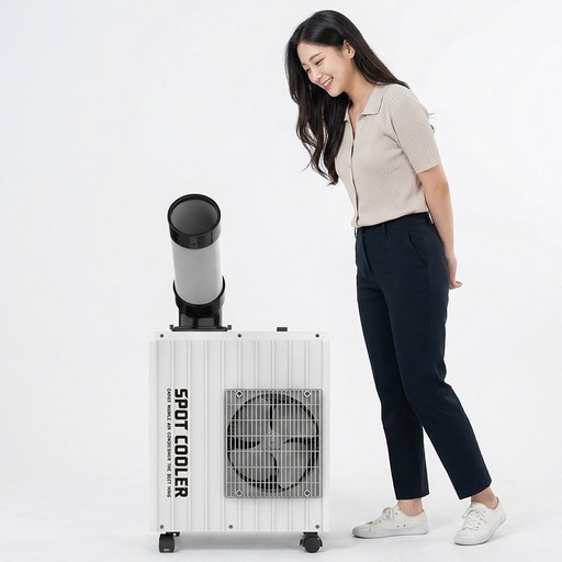 산업용 이동식 에어컨 소형 미니 일체형 캐로스 CPCF2200G 연그레이, 단품