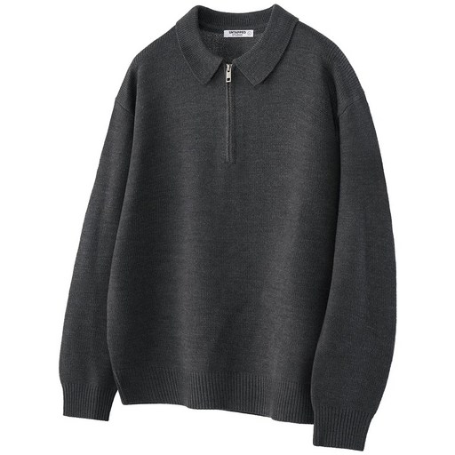 팀스핏 남성용 오버핏 하프집업 카라 하찌 니트 5Color