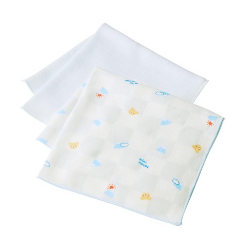 2 100 % 35 35cm 46-8397-683 [미키 하우스] 거즈 손수건 세트 손수건 거즈 타월 매