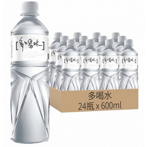 多喝水 礦泉水, 600ml, 24瓶