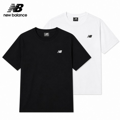 뉴발란스 남녀공용 스포츠 에센셜 스몰 로고 반팔 티셔츠 NBNEFB2003