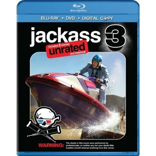 잭애스 3 2장 디스크 3D DVD 블루레이 콤보 + 디지털 카피