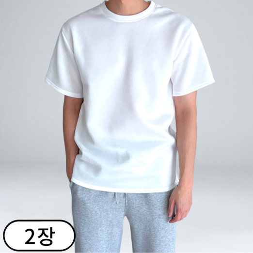 11 남녀공용 빅사이즈 겨울 기모 레이어드 반팔 티셔츠 64282