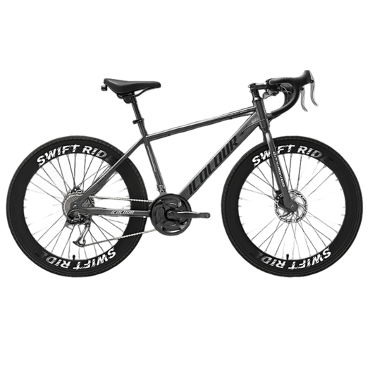 ICOLOUR 초경량 로드자전거 트랙 사이클 입문용 60mm 휠셋, 27세트, 175cm, 그레이