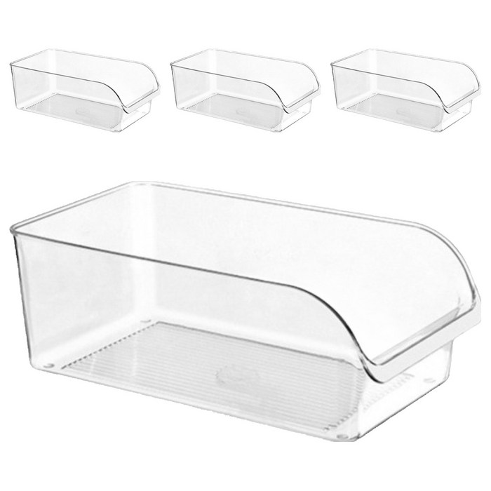 다용도 보관함, 4개, 투명