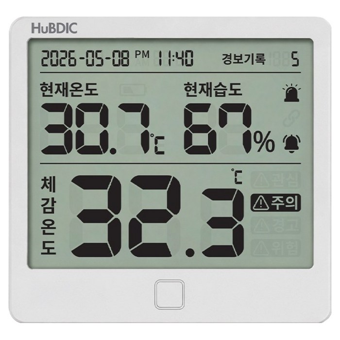 휴비딕 써모게이트 체감 온습도계 HT-10 PRO, 화이트, 1개