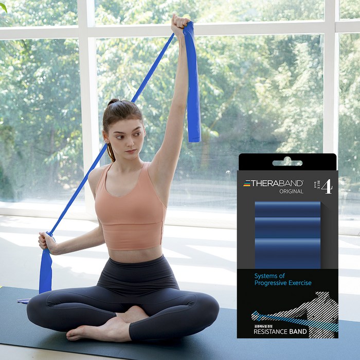 세라밴드 오리지널 탄성저항 밴드 4단계  운동포스터