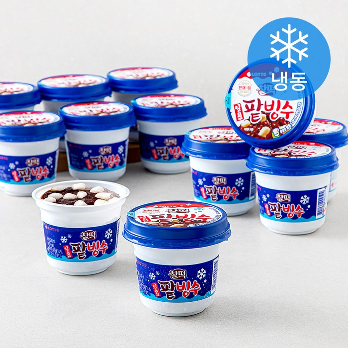 롯데웰푸드 찰떡 일품 팥빙수 (냉동), 240ml, 1개입, 12입