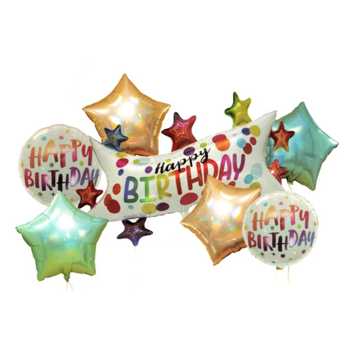 생일 현수막 장식 호일 세트