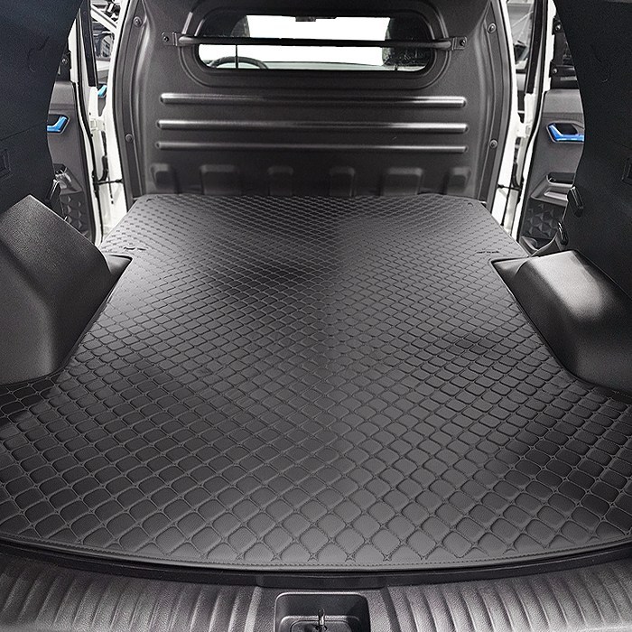 카프트 토레스 밴 호환 트렁크매트 프리미엄 퀄팅 차박 튜닝 용품, 블랙블랙