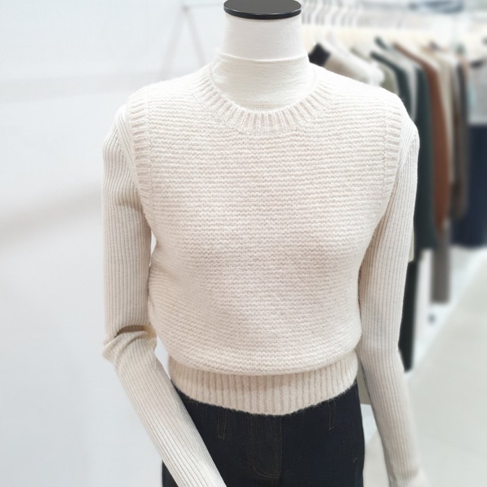 잇미샤 울 블랜드 니트 베스트 ITOBKVS740