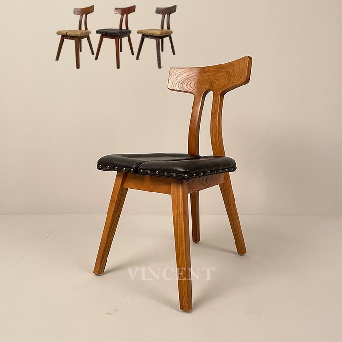빈센트 듀스PU TEAK WOOD  4 Color DEUX 편한식탁의자 업소용 디자인